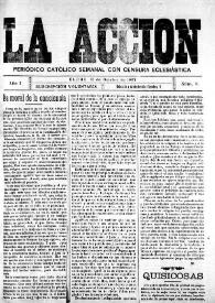 La Acción : periódico católico quincenal. Núm. 8, 10 de octubre de 1907 | Biblioteca Virtual Miguel de Cervantes