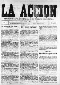 La Acción : periódico católico quincenal. Núm. 10, 24 de octubre de 1907 | Biblioteca Virtual Miguel de Cervantes
