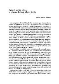 Bajo el abrigo céreo: la pintura de José María Sicilia / Andrés Sánchez Robayna | Biblioteca Virtual Miguel de Cervantes