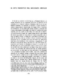 El mito romántico del bandolero andaluz / Antonio Giménez | Biblioteca Virtual Miguel de Cervantes