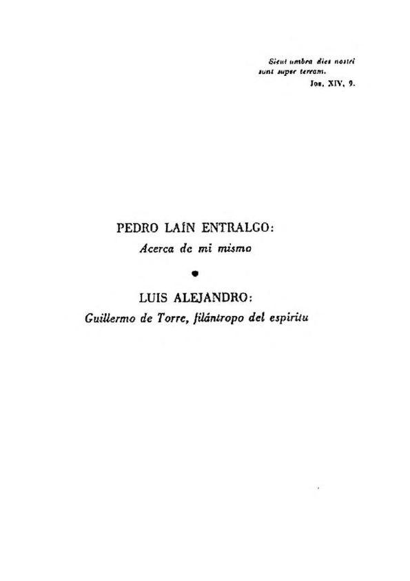 Acerca de mí mismo / Pedro Laín Entralgo | Biblioteca Virtual Miguel de Cervantes