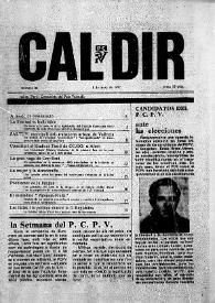 Cal Dir : Òrgan Central del Partit Comunista del País Valencià | Biblioteca Virtual Miguel de Cervantes