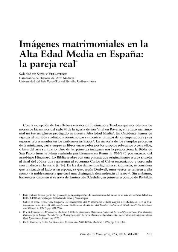 Imágenes Matrimoniales En La Alta Edad Media En España La Pareja Real Soledad De Silva Y 2902