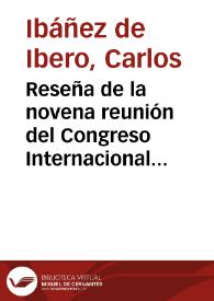 Reseña de la novena reunión del Congreso Internacional de estadística ... | Biblioteca Virtual Miguel de Cervantes
