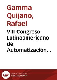 VIII Congreso Latinoamericano de Automatización Bancaria | Biblioteca Virtual Miguel de Cervantes