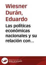 Las políticas económicas nacionales y su relación con la crisis financiera internacional | Biblioteca Virtual Miguel de Cervantes