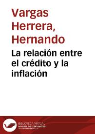 La relación entre el crédito y la inflación | Biblioteca Virtual Miguel de Cervantes