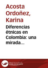 Diferencias étnicas en Colombia: una mirada antropométrica | Biblioteca Virtual Miguel de Cervantes