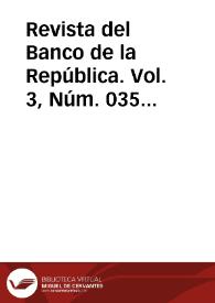 Revista del Banco de la República. Vol. 3, Núm. 035 (septiembre 1930) | Biblioteca Virtual Miguel de Cervantes