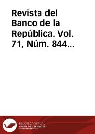 Revista del Banco de la República. Vol. 71, Núm. 844 (febrero 1998) | Biblioteca Virtual Miguel de Cervantes