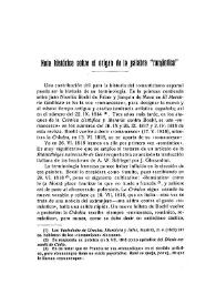 Nota histórica sobre el origen de la palabra "romántico" / Hubert Becher, S.J. | Biblioteca Virtual Miguel de Cervantes