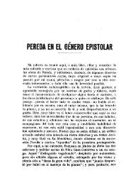 Pereda en el género epistolar / Eduardo de Huidobro | Biblioteca Virtual Miguel de Cervantes