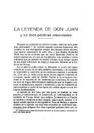 La leyenda de Don Juan y las doce palabras retorneadas / Aurelio M. Espinosa | Biblioteca Virtual Miguel de Cervantes