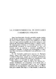 La correspondencia de Estelrich y Menéndez Pelayo / Enrique Sánchez Reyes | Biblioteca Virtual Miguel de Cervantes