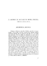 D. Alonso de Aguilar en Sierra Bermeja. Poema en octavas reales / Marcelino Menéndez Pelayo | Biblioteca Virtual Miguel de Cervantes