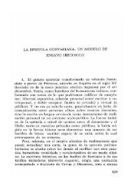 La epístola guevariana: un modelo de ensayo histórico / Asunción Rallo Grauss | Biblioteca Virtual Miguel de Cervantes