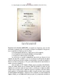 Imprenta de la Provincia (1832-1852) [Semblanza]  / María Dolores Fernández de Casadevante Romaní | Biblioteca Virtual Miguel de Cervantes