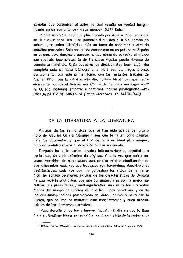 De la literatura a la literatura / Hortensia Campanella | Biblioteca Virtual Miguel de Cervantes