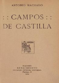 Campos de Castilla / Antonio Machado  | Biblioteca Virtual Miguel de Cervantes