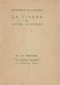 La tierra de Alvargonzález / Antonio Machado | Biblioteca Virtual Miguel de Cervantes