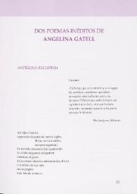 Dos poemas inéditos de Angelina Gatell / Angelina Gatell | Biblioteca Virtual Miguel de Cervantes