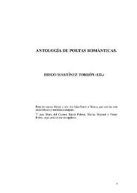 Antología de poetas románticas. Introducción / Diego Martínez Torrón | Biblioteca Virtual Miguel de Cervantes