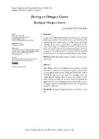 Jhering en Ortega y Gasset / Juan José Gil Cremades | Biblioteca Virtual Miguel de Cervantes