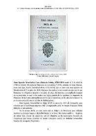 Juan Ignacio Mendizábal Lete [editor] (Bidania-Goiatz, 1788-1839) [Semblanza] / M.ª Dolores Fernández de Casadevante Romaní | Biblioteca Virtual Miguel de Cervantes