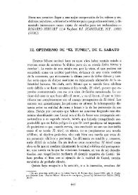 El optimismo de "El túnel", de E. Sábato / Gonzalo Díaz-Migoyo | Biblioteca Virtual Miguel de Cervantes