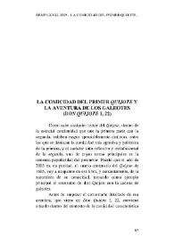 La comicidad del primer "Quijote" y la aventura de los galeotes ("Don Quijote" I, 22), pp. 81-105 / Anthony J. Close | Biblioteca Virtual Miguel de Cervantes