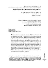 Sobre la solución coherente de casos jurídicos / Natalia Scavuzzo | Biblioteca Virtual Miguel de Cervantes
