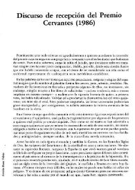 Discurso de recepción del Premio Cervantes (1986) / Antonio Buero Vallejo | Biblioteca Virtual Miguel de Cervantes