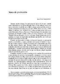 Notas de producción / Juan José Campanella | Biblioteca Virtual Miguel de Cervantes