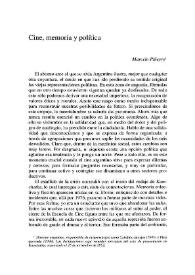 Cine, memoria y política / Marcelo Piñeyro | Biblioteca Virtual Miguel de Cervantes