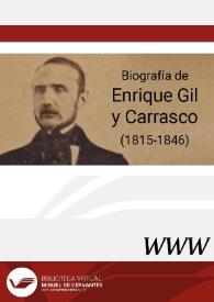 Biografía de Enrique Gil y Carrasco (1815-1846) / por María José Alonso Seoane | Biblioteca Virtual Miguel de Cervantes