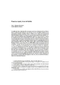 Francisco Ayala, lector de Galdós / Ana L. Baquero Escudero | Biblioteca Virtual Miguel de Cervantes
