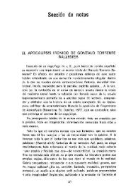 El apocalipsis irónico de Gonzalo Torrente Ballester / Andrés Amorós | Biblioteca Virtual Miguel de Cervantes