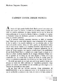 Carmen Conde, desde Murcia / Mariano Baquero Goyanes | Biblioteca Virtual Miguel de Cervantes