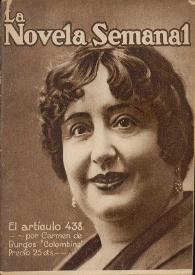 El artículo 438 : novela / de Carmen de Burgos "Colombine" ; ilustraciones de Salvador Bartolozzi | Biblioteca Virtual Miguel de Cervantes