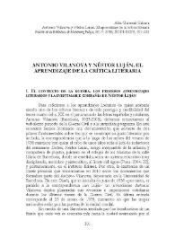 Antonio Vilanova y Néstor Luján. El aprendizaje de la crítica literaria  / Alba Guimerà Galiana | Biblioteca Virtual Miguel de Cervantes