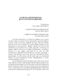 "Se busca heterodoxo" Juan Goytisolo (1931-2017) / Benedicte Vauthier | Biblioteca Virtual Miguel de Cervantes