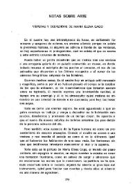 Notas sobre arte. Vísperas y despedidas de María Elena Gago / Raúl Chávarri | Biblioteca Virtual Miguel de Cervantes