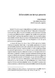 Di Benedetto en tiempo presente  / Jimena Néspolo      | Biblioteca Virtual Miguel de Cervantes