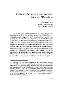 Tradiciones diversas en la narrativa breve de Antonio Di Benedetto / Fabiana Inés Varela     | Biblioteca Virtual Miguel de Cervantes