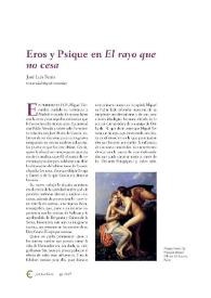 Eros y Psique en "El rayo que no cesa" / José Luis Ferris | Biblioteca Virtual Miguel de Cervantes