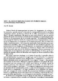 El exilio republicano en Puerto Rico: coyuntura histórica / Iris M. Zavala | Biblioteca Virtual Miguel de Cervantes