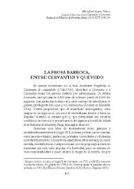 La prosa barroca, entre Cervantes y Quevedo / María José Alonso Veloso | Biblioteca Virtual Miguel de Cervantes