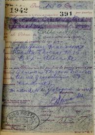 Giros postales de Germán Vergara Donoso a Josefina Manresa. Madrid, 18 de febrero al 17 de noviembre de 1941 | Biblioteca Virtual Miguel de Cervantes
