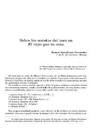 Sobre los sonetos del toro en "El rayo que no cesa" / Manuel Ruiz-Funes Fernández | Biblioteca Virtual Miguel de Cervantes