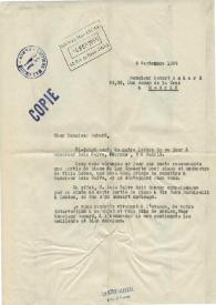 Carta mecanografiada de Achard, Robert a Luis Galve. 1959-09-03 | Biblioteca Virtual Miguel de Cervantes